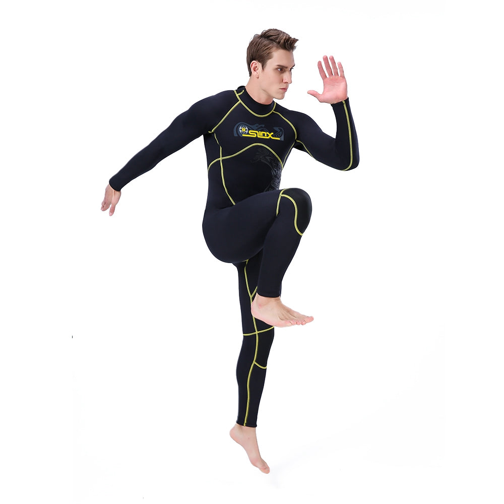 3MM Homme Combinaison de Surf Combinaison de Plongée Corps Complet Snorkeling Triathlon