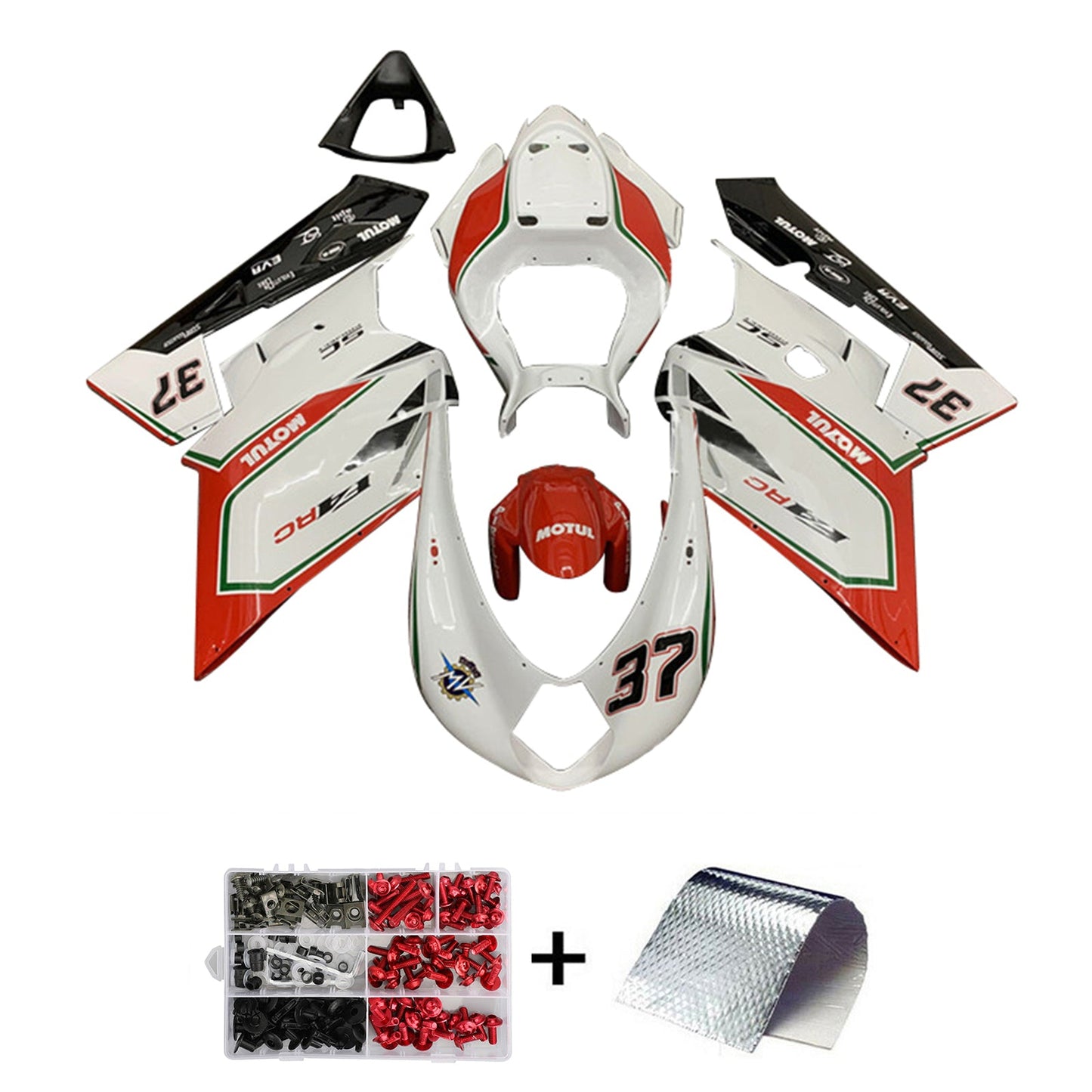 Amotopart MV Agusta F4 1000 2005–2006 Verkleidungsset, Karosserie, Kunststoff, ABS