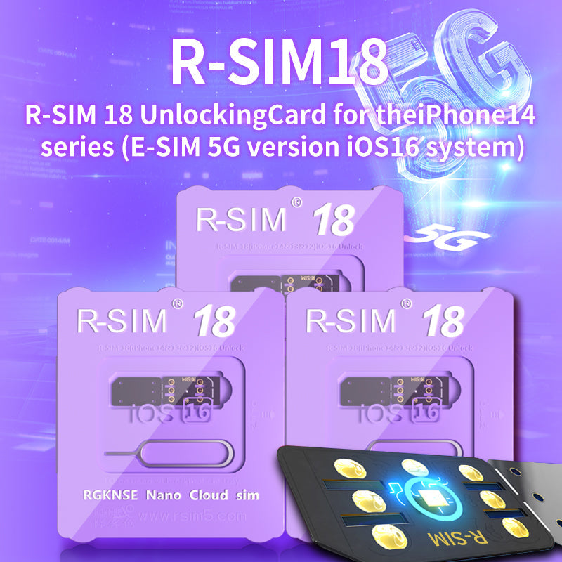 R-SIM 18 Nano Unlock RSIM-Karte passend für iPhone 14 13 Pro MAX 12 Pro 11 X IOS 16