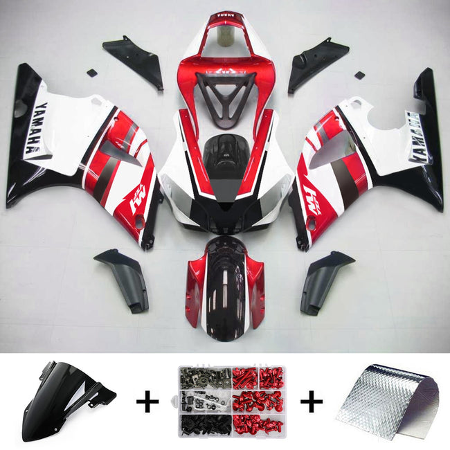 Amotopart 2000-2001 Yamaha YZF1000 R1 Red & White Abzugskit