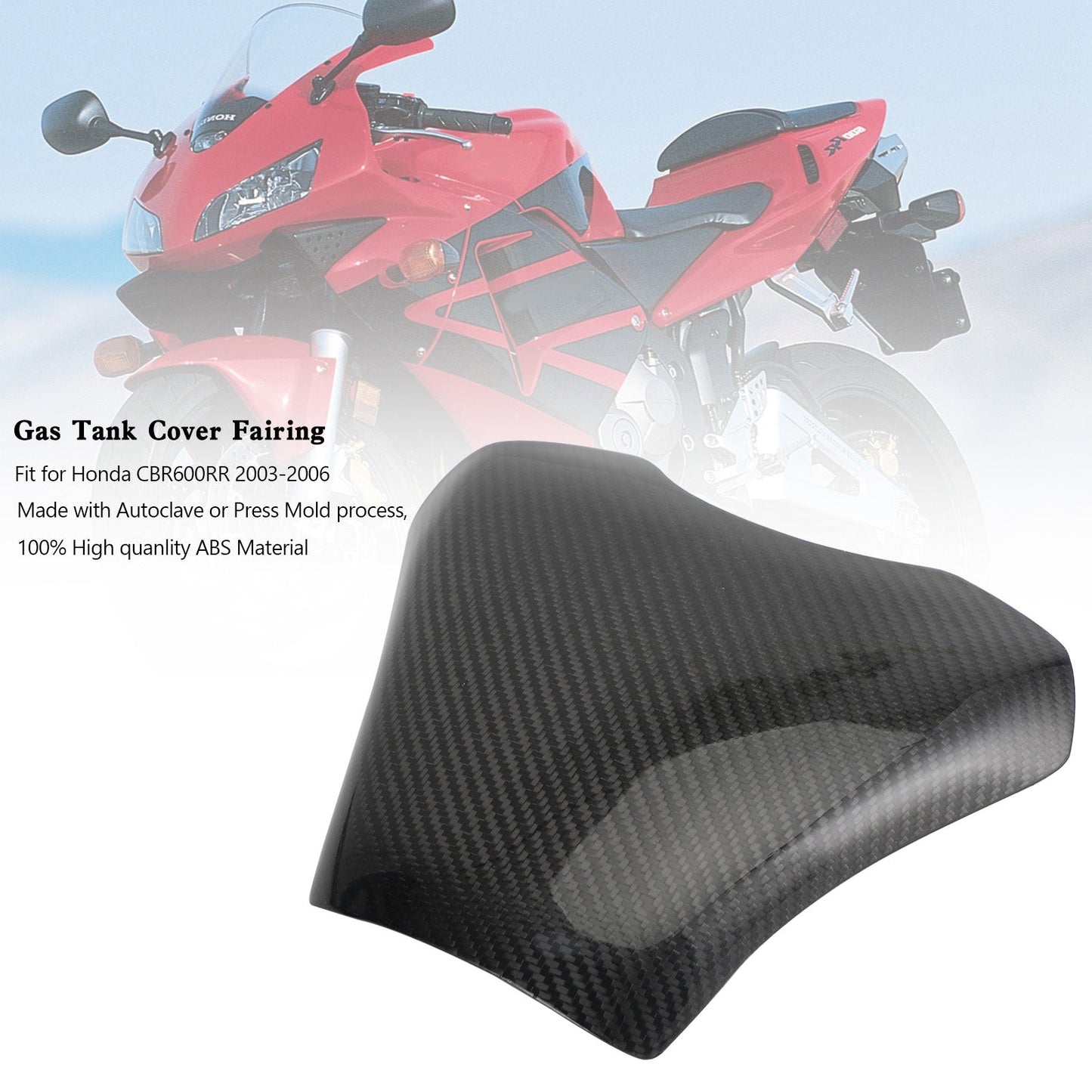 Honda CBR600RR 2003–2006 Carbon Tank Cover Panel Verkleidungsschutz