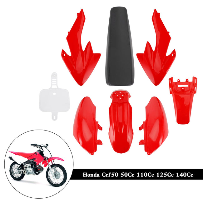 50Cc 110Cc 125Cc 140Cc Kunststoff 4-Takt Crf50 Pit Off-Road Bike Set Schutzblech Sitz