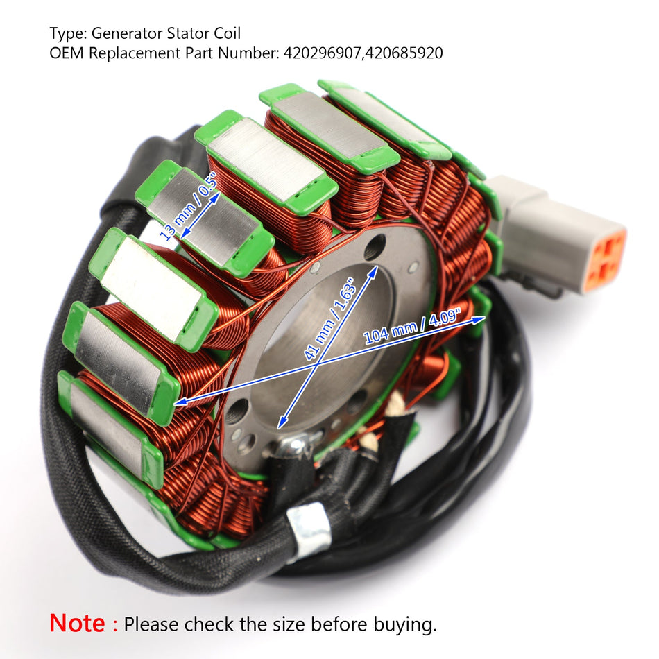 Alternateur Stator Bobine Alternateur pour Can-Am Outlander Renegade 450 500 570 650 800 1000 04-18
