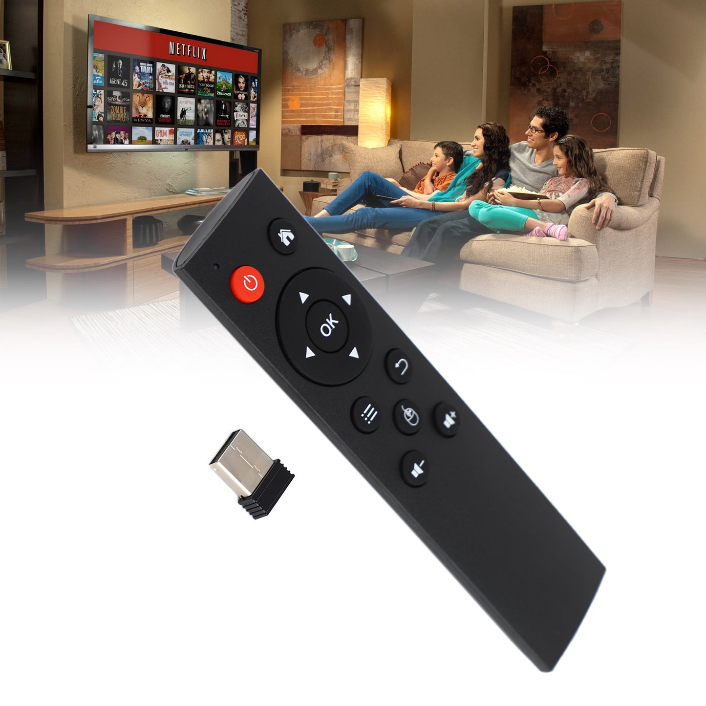 2.4G USB Mini Wireless Remote Fernbedienung Für Android Smart TV Box PC