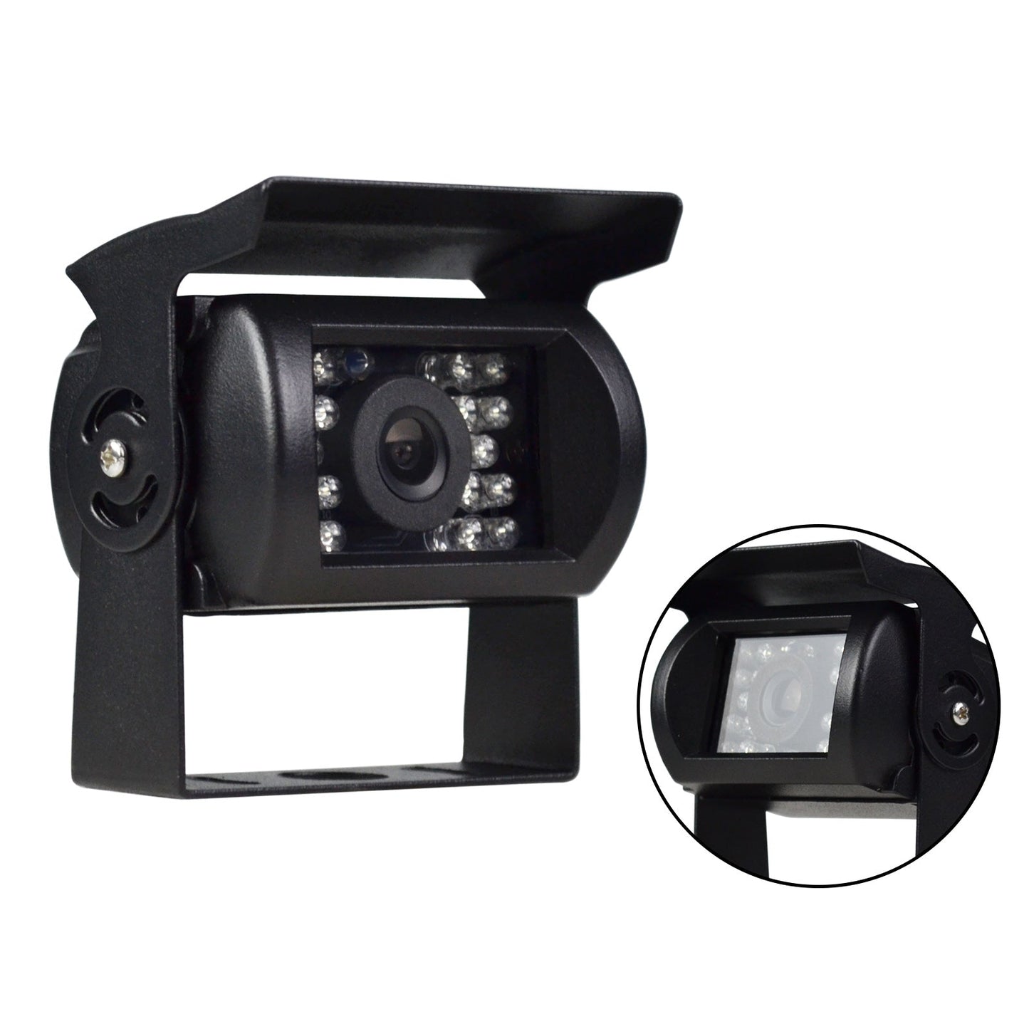 Caméra de recul de stationnement de retour automatique de retour automatique de vision nocturne de 18 LED IR pour 12V 24V Bus Truck RV