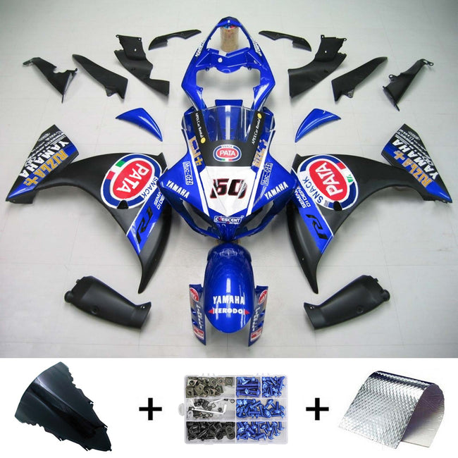 Amotopart Yamaha 2009-2011 YZF 1000 R1 Kit de carénage bleu