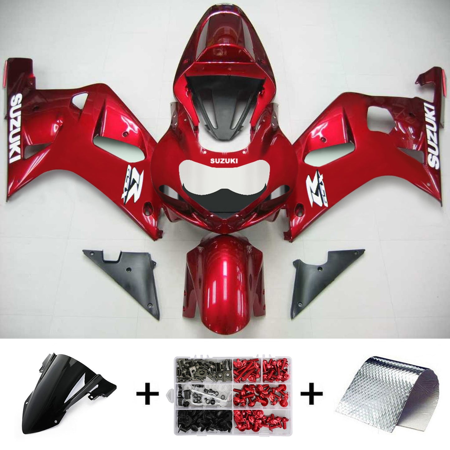 Amotopart Suzuki GSXR750 2001-2003 Verkleidungskit Karosserie Plastikabbs