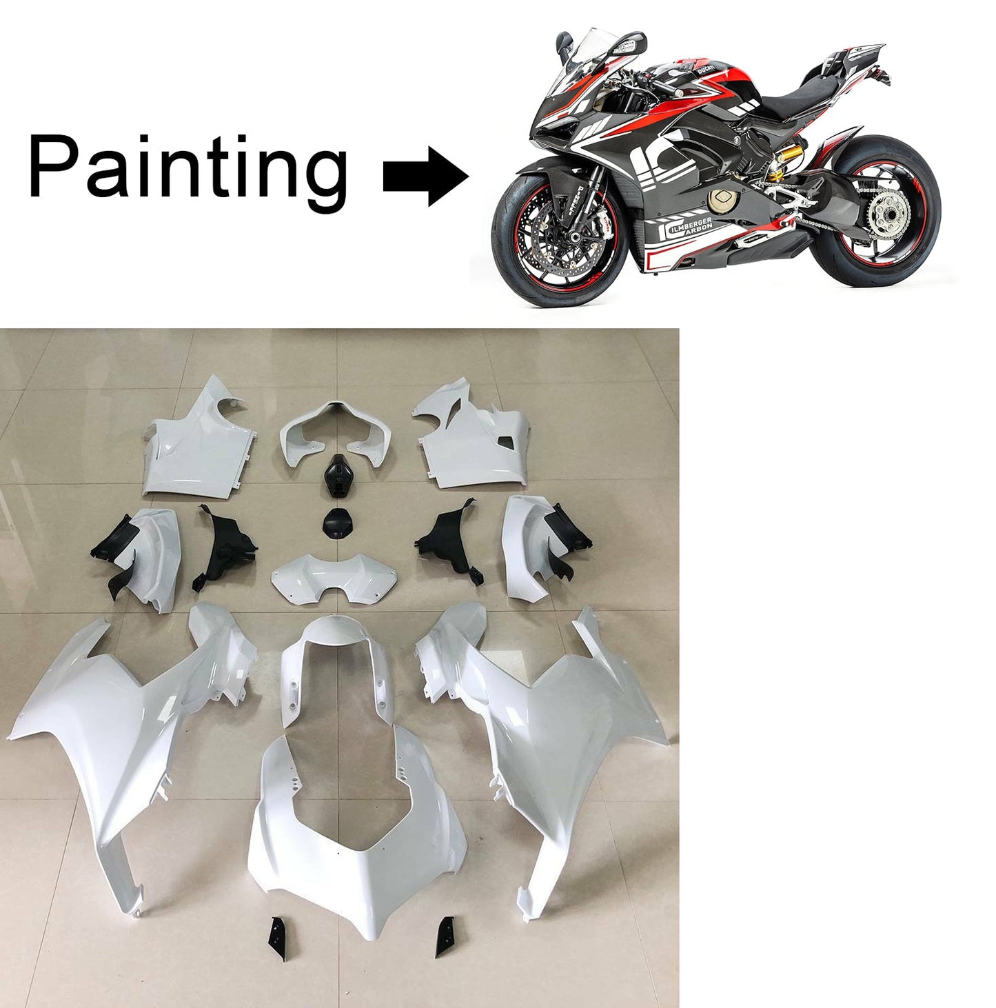 Amotopart Ducati Panigale V4 V4S V4SP 2018-2019 Verkaufskit Karosserie