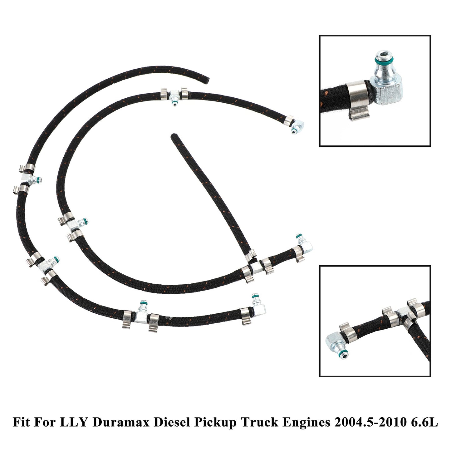 Duramax 2004-2010 Kit de ligne de retour d'injecteur pour moteurs de camion diesel 6,6 L