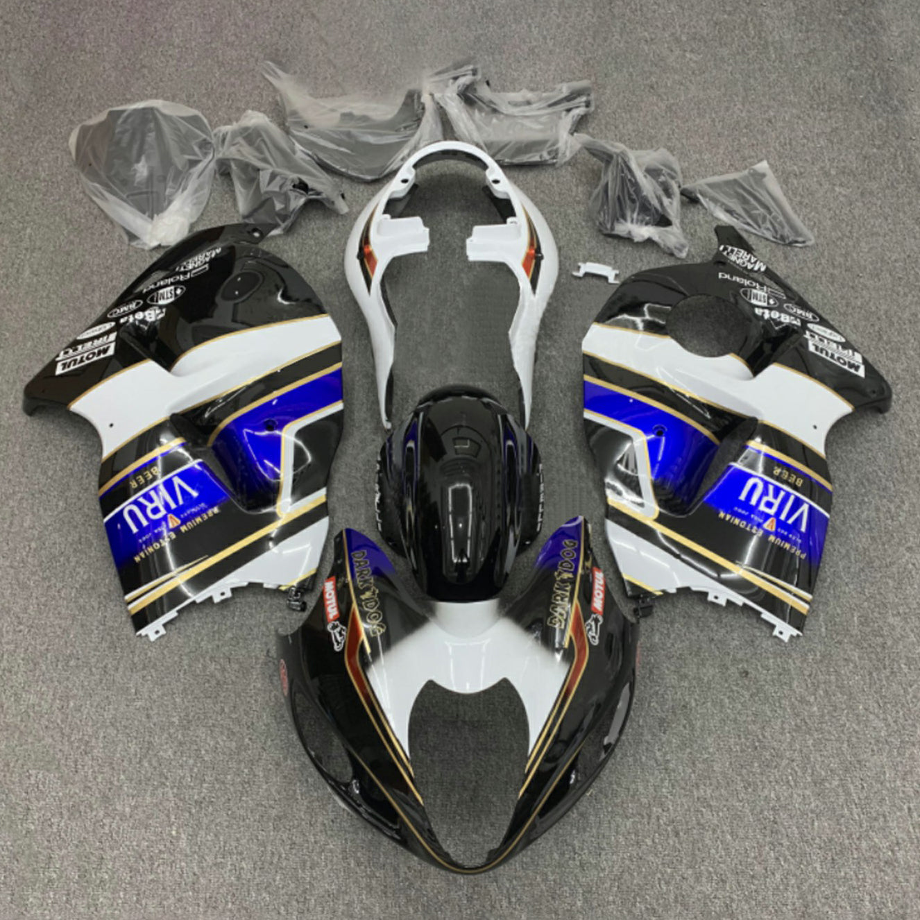 Amotopart Verkleidungsset für Suzuki Hayabusa GSX1300R 1999–2007, Karosserie, Kunststoff, ABS