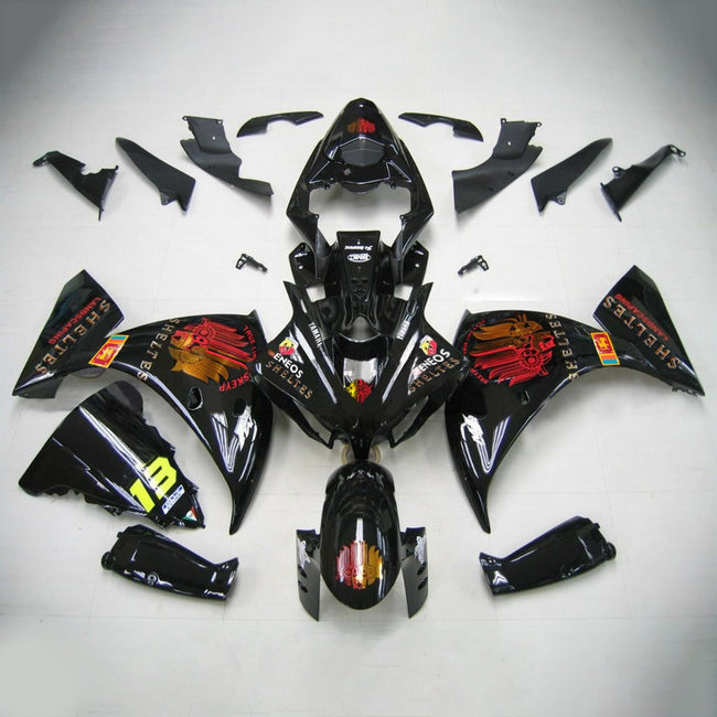 Amotopart Yamaha 2012-2014 YZF 1000 R1 Schwarzverkleidungskit