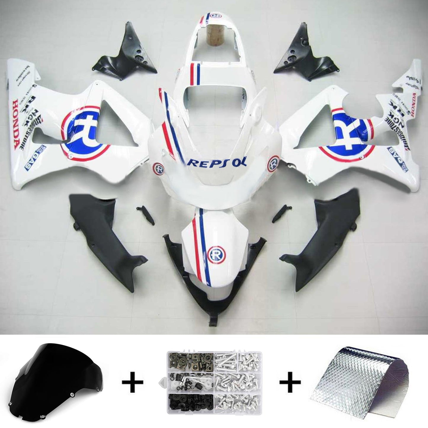 Amotopart Honda CBR929RR 2000-2001 Verkleidungssatz Karosserie Kunststoff ABS