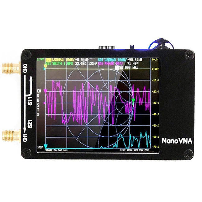 Nanovna-H-Vektor-Netzwerkantennenanalysator MF HF VHF UHF Analysator mit SD-Kartensteckplatz