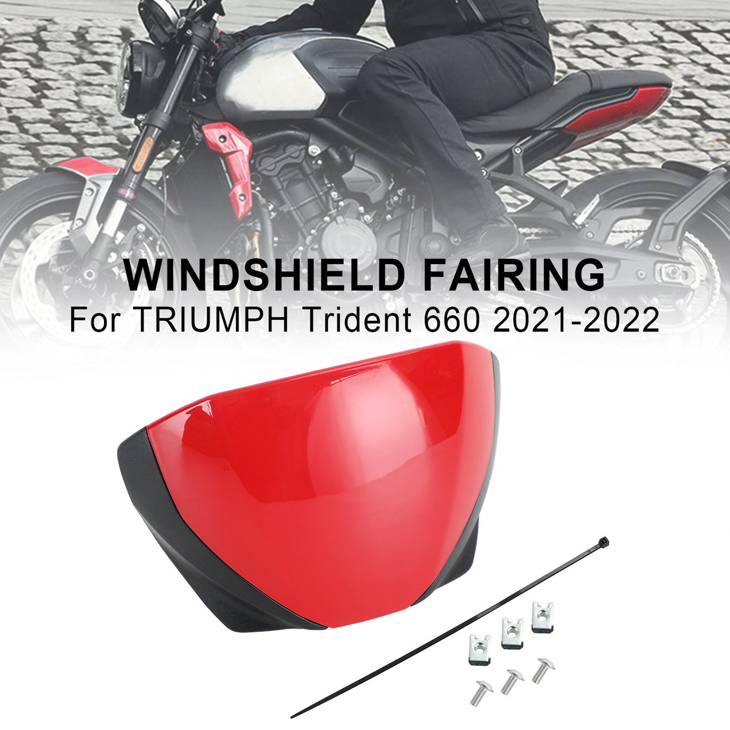 Frontscheibe Windschutzscheibenverkleidung Windschutzscheibenabweiser für Trident 660 2021+ Generic