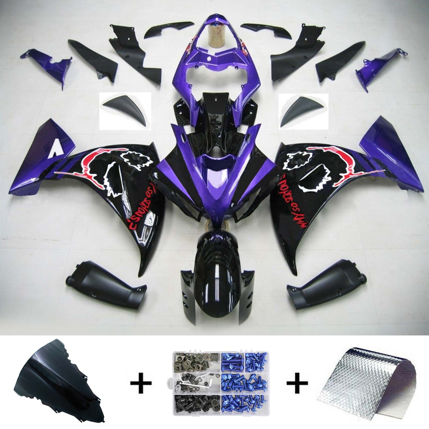 Injektionsverkaufskit Karosserie Kunststoff ABS fit für Yamaha YZF 1000 R1 2009-2011