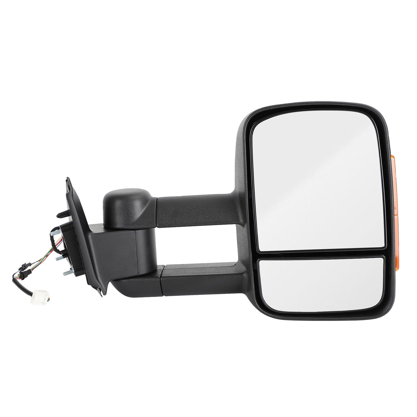 Paar elektrische ausziehbare Abschleppspiegel für Nissan Navara NP300 2015+ Schwarz Generic