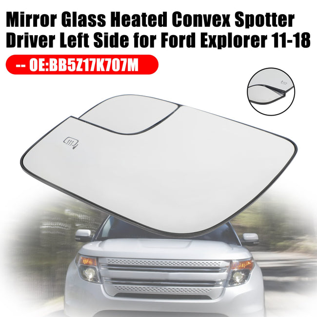 2011-2018 Ford Explorer Miroir chauffant Verre Convex Spotter Conducteur Côté gauche