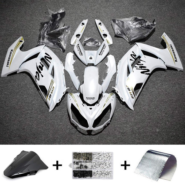 Amotopart 2012-2016 Kawasaki Ninja 650 White Fearing Kit