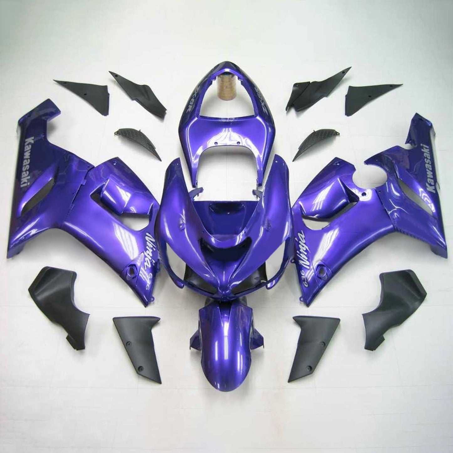 Amotopart Kawasaki 2005-2006 ZX6R 636 Blaues Verkleidungskit