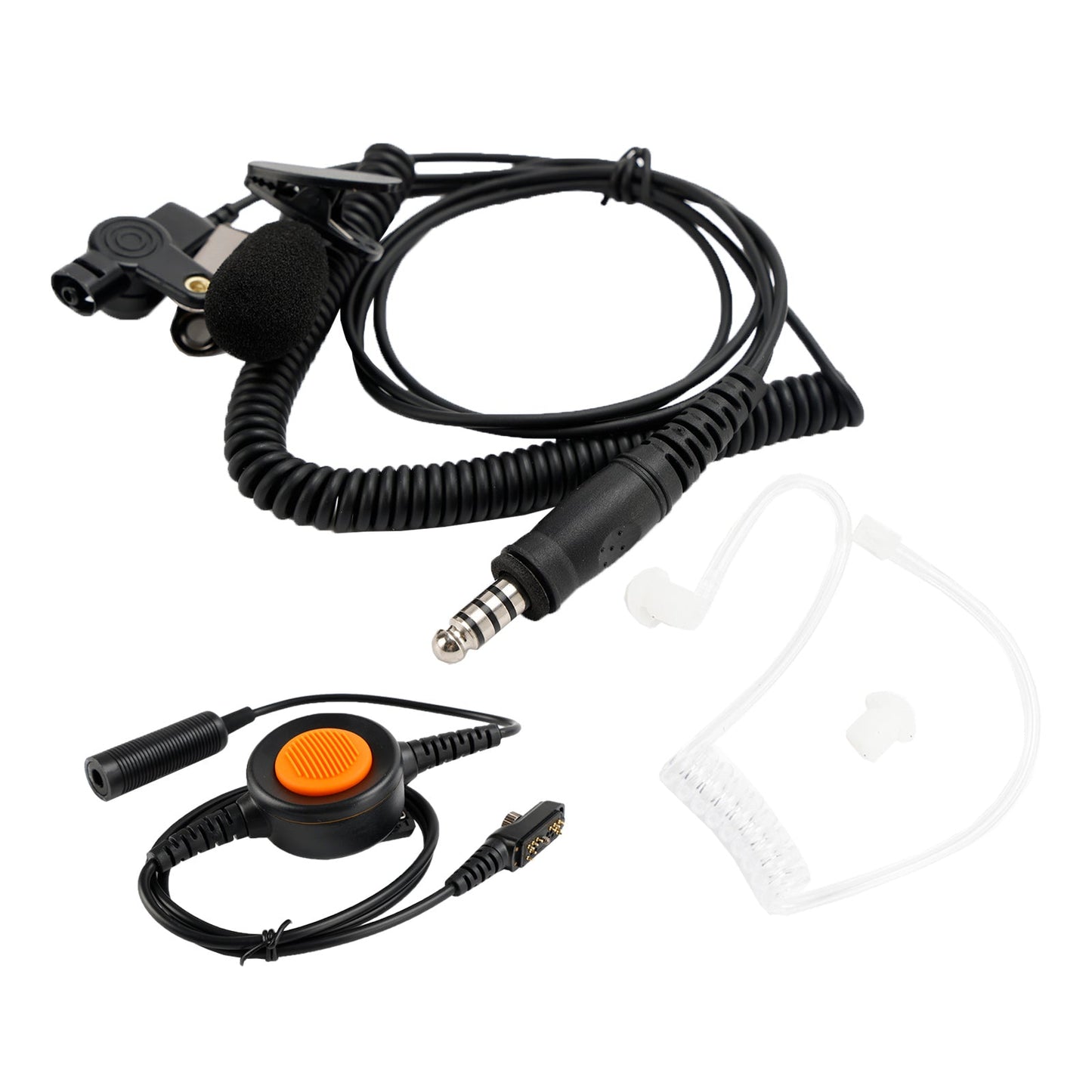 7.1-A3 Transparentes R?hren-Headset mit Mikrofon 6-Pin U94 PTT für Hytera PD780/700G/580