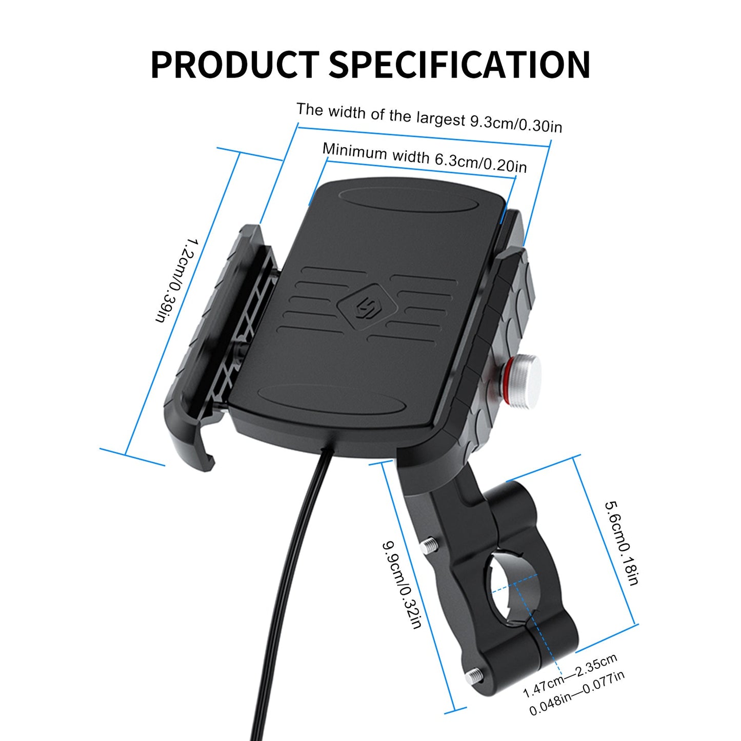15W Wireless Ladeklasse QC3.0 Telefonladung Universal für Moto Scooter Blackb Generic