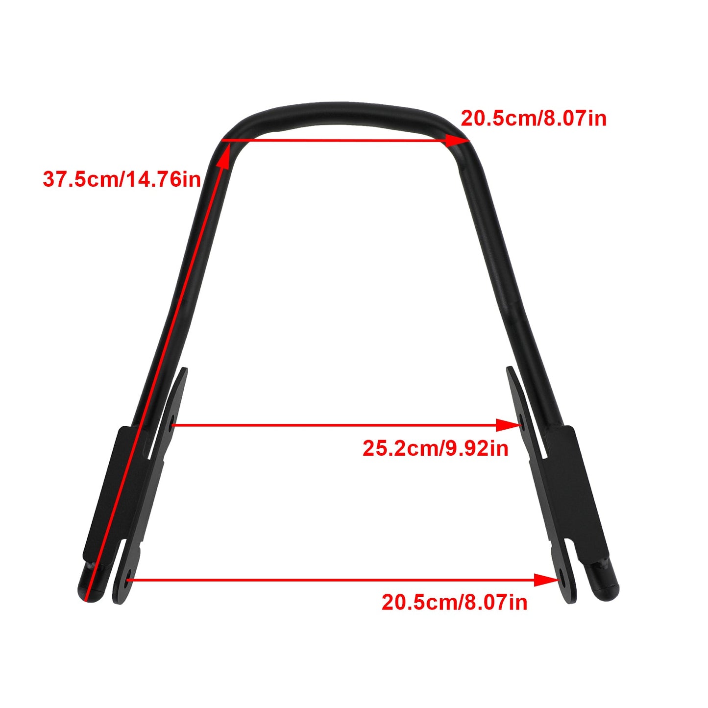 Trident 660 2021-2022 Support d'accoudoir de moto pour passager arrière