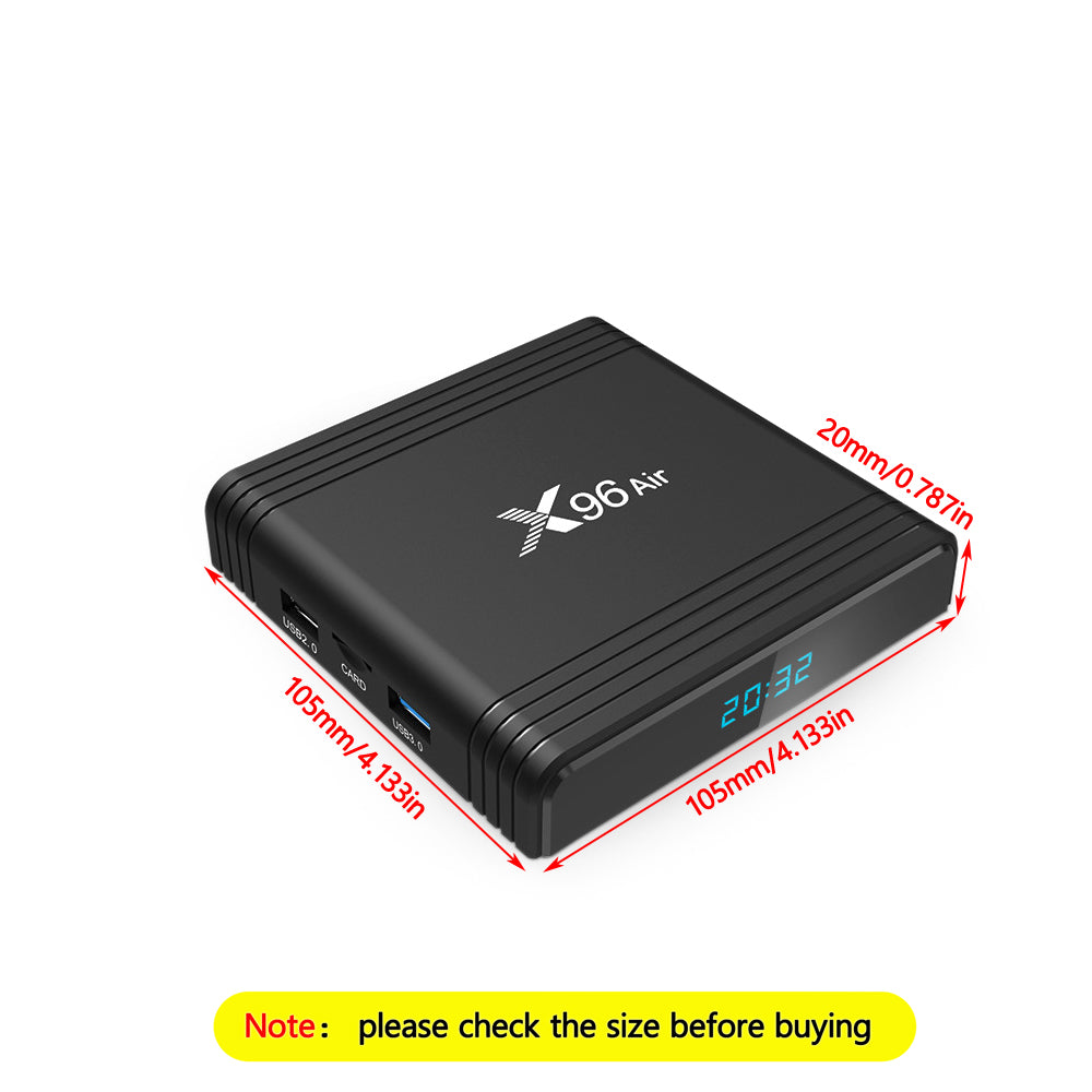 X96Air Android 9 32GB ROM 4GB RAM 8K WIFI Netzwerk Media Player TV BOX EU Plug