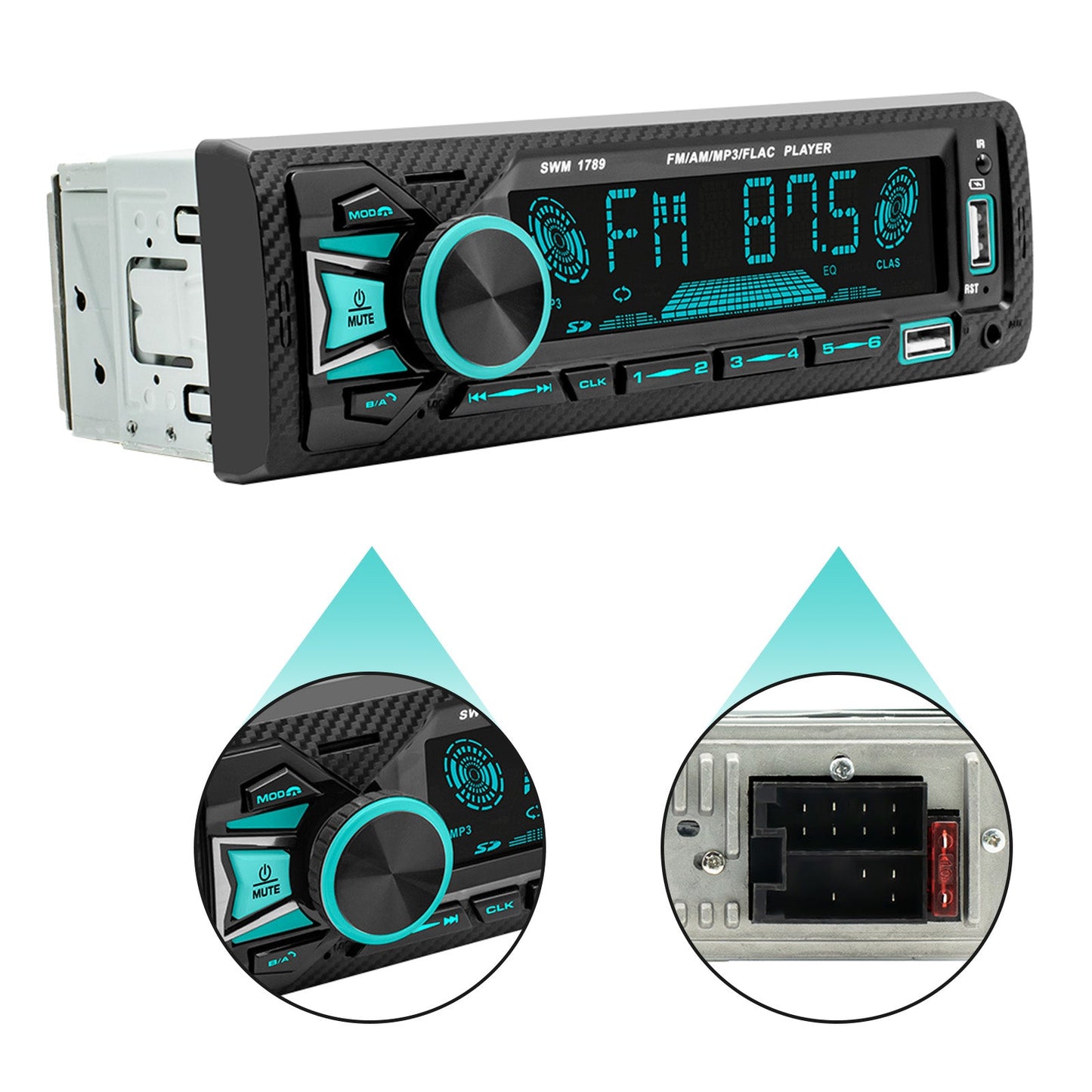 AI Sprachsteuerung Bluetooth Stereo Radio FM Auto MP3 Player Karte U Disk Autoradio