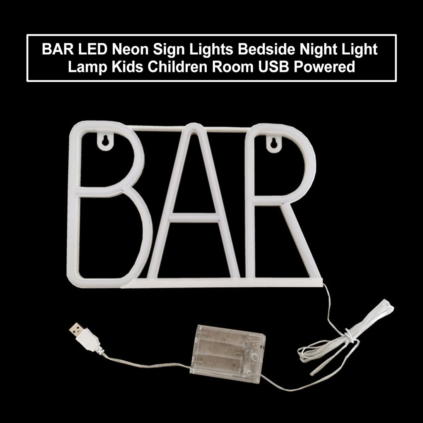 Bar -LED -Neonschild Lichter Nacht Nacht Licht Lampe Kinder Kinder Zimmer USB Powered