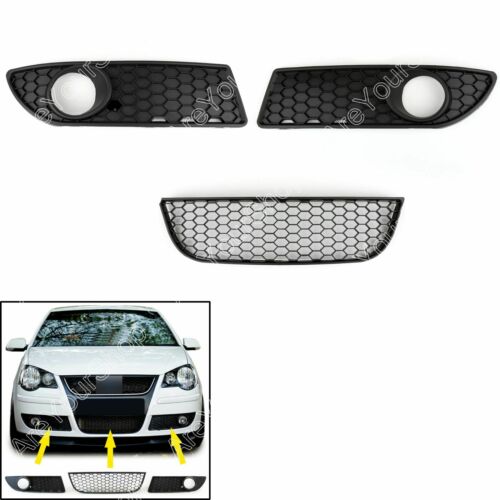BLACK Center For Polo GTI Front VW Lower 9N3 Grille Bumper Grill 2005-2009 Fog