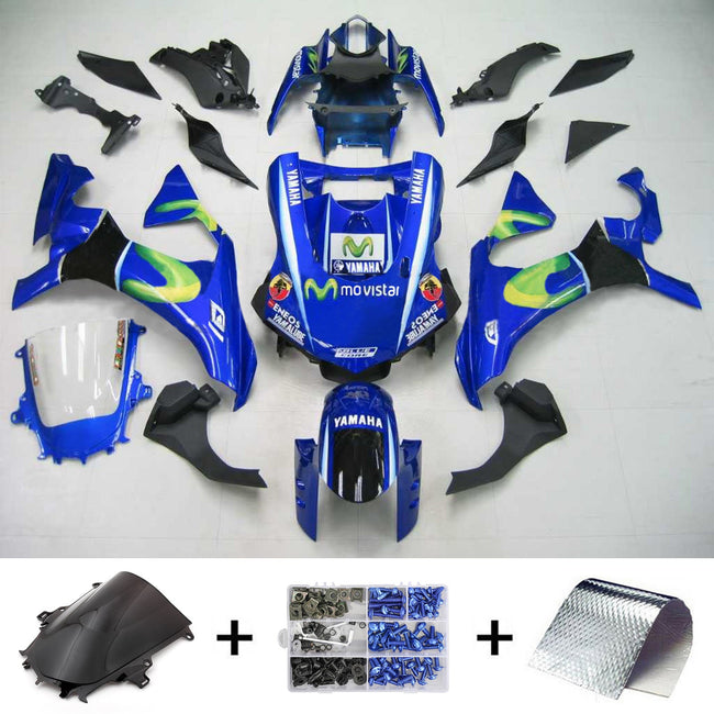 Amotopart Yamaha 2015-2019 YZF 1000 R1 Blue Fearing Kit