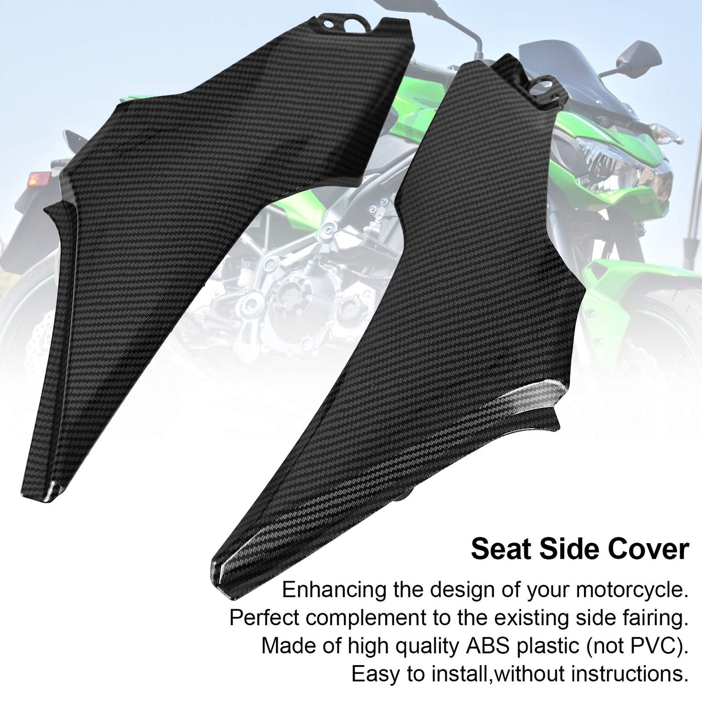 Sitzseite Cover Bank Lacklederverkleidungen für Kawasaki Z900 2017-2019