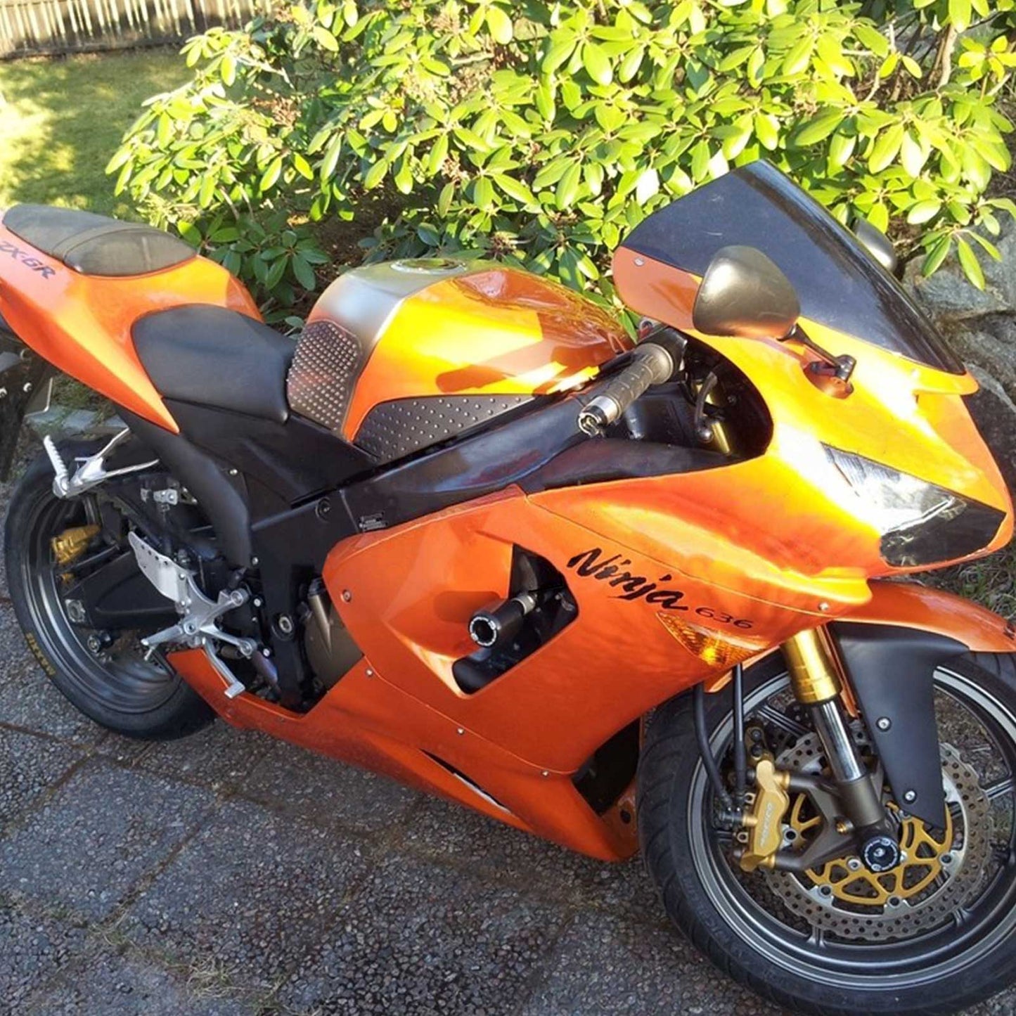 Amotopart Kawasaki 2005-2006 ZX6R 636 Orangenverkleidungskit