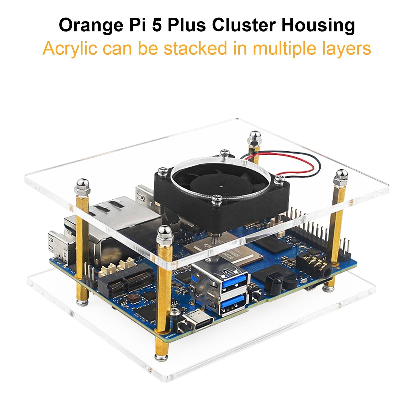 Orange Pi 5 Plus Cluster Einschichtige Acrylschale Orangepi Schutzhülle