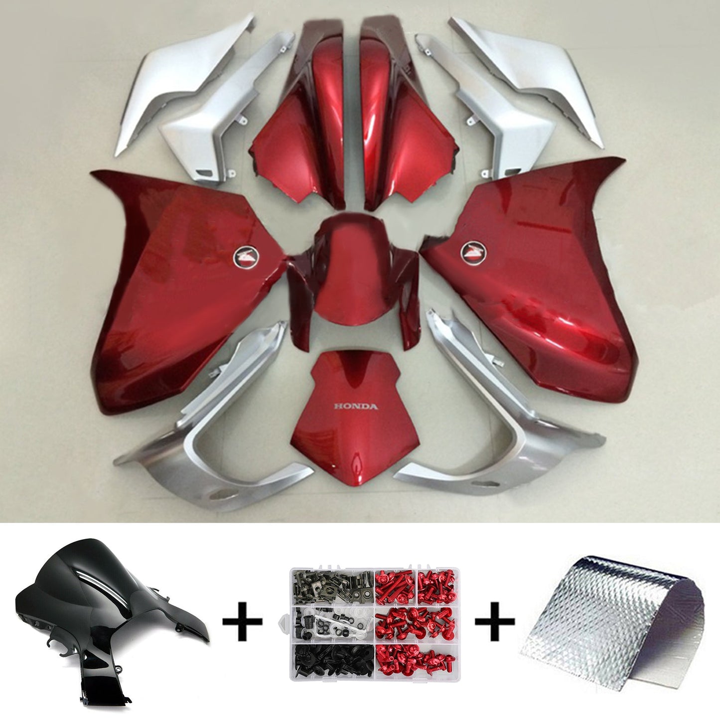 Amotopart Honda VFR1200 2010–2013 Verkleidungsset, Karosserie, Kunststoff, ABS