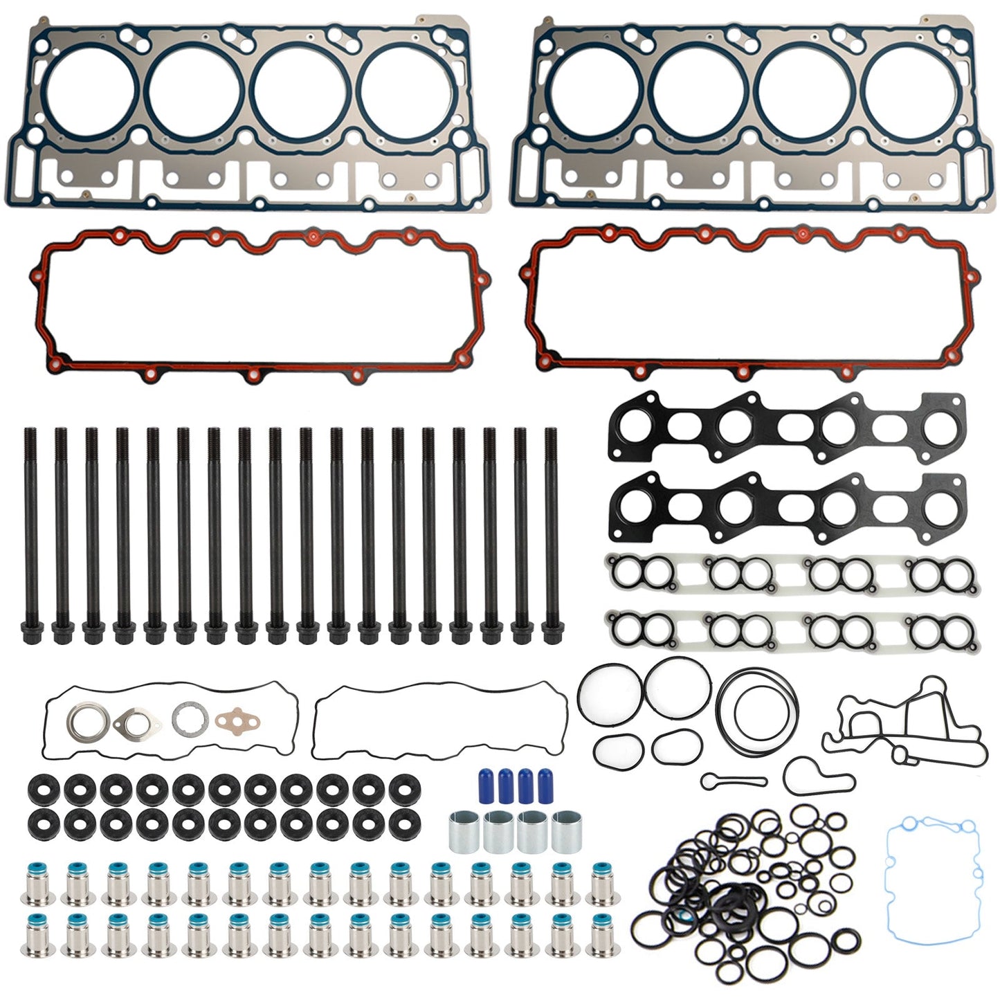 2004-2005 Ford E-350 Club Wagon 6.0L V8 Diesel Kit de boulons à tête et joint de culasse 2504202