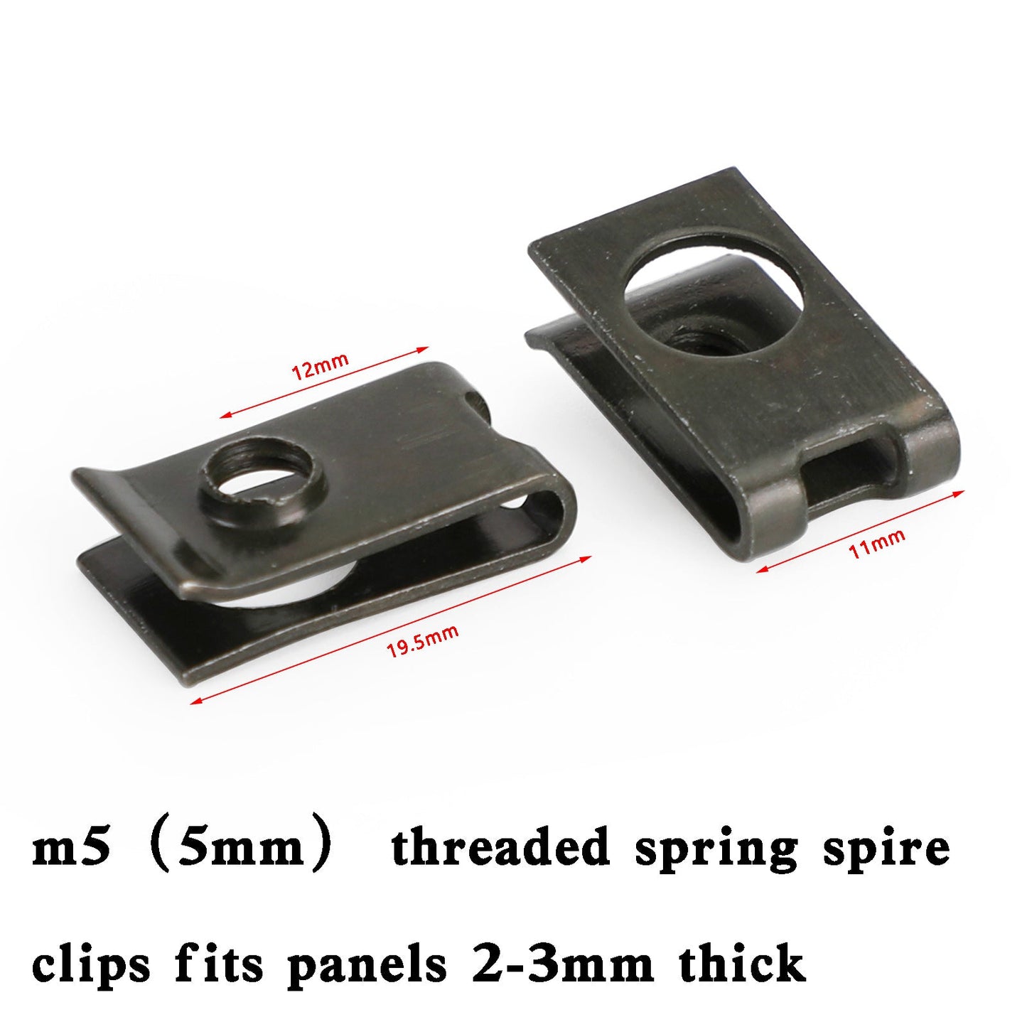 10 x kleine M5 5 mm Federclips für Motorradverkleidungen Speed Spire Nuts Clip U Nut Generic
