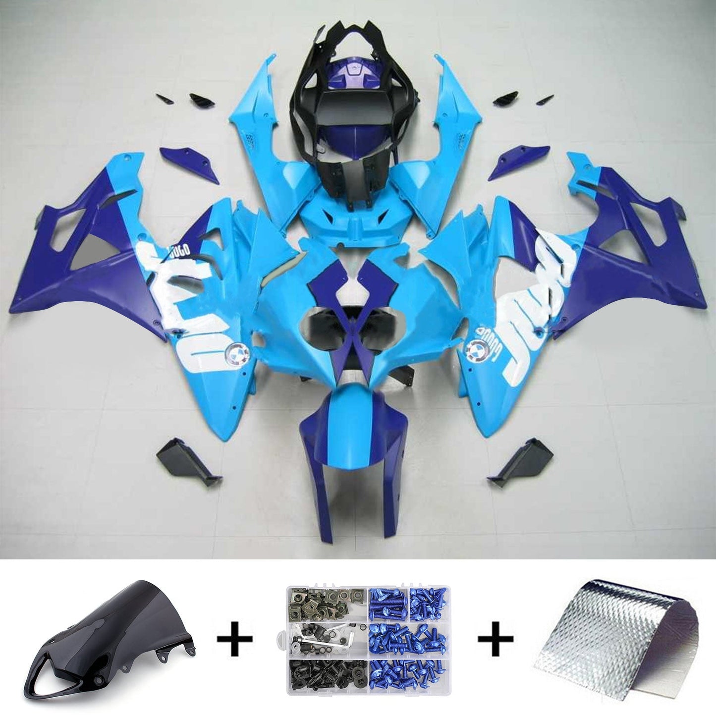 Amotopart 2009-2014 BMW S1000RR Blue Fairing Kit