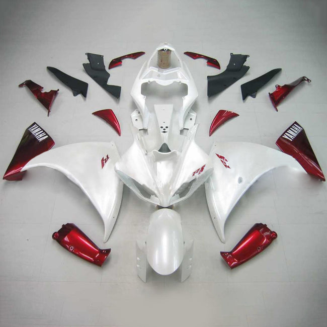 Amotopart Yamaha 2009-2011 YZF 1000 R1 White Fearing Kit