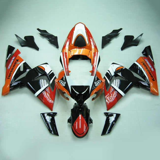 Amotopart Kawasaki 2004-2005 ZX10R Kit de déclenchement Noir Rouge Orange