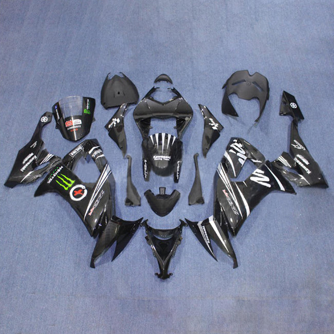 Amotopart Verkleidungsset für Kawasaki ZX10R 2008–2010, Karosserie, Kunststoff, ABS