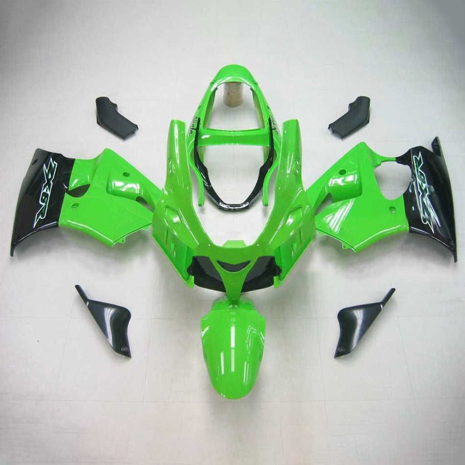 Amotopart 2000-2002 Kawasaki ZX6R Kit de carénage vert brillant