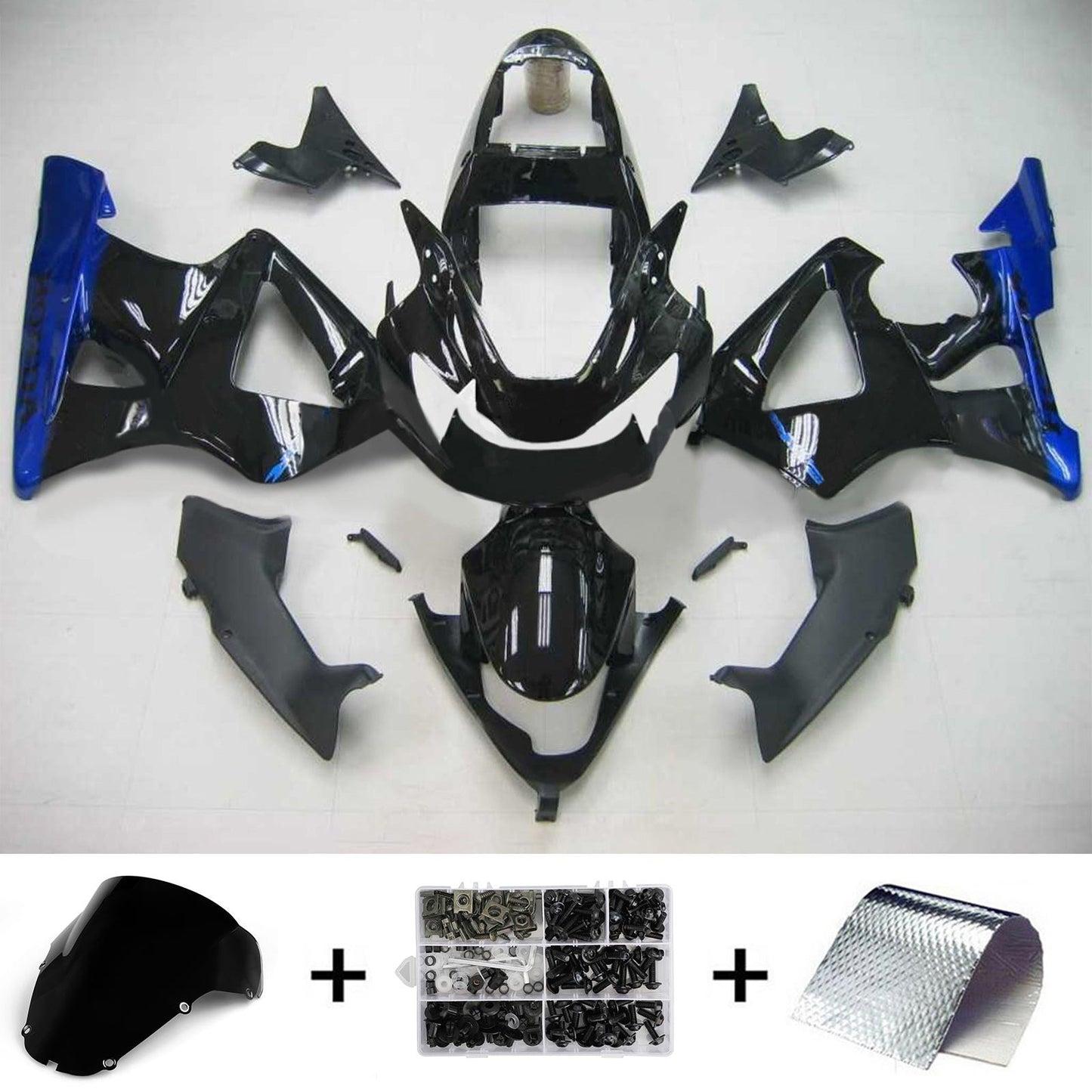 Amotopart Honda CBR929RR 2000-2001 Kit de carénage Corps Plastique ABS