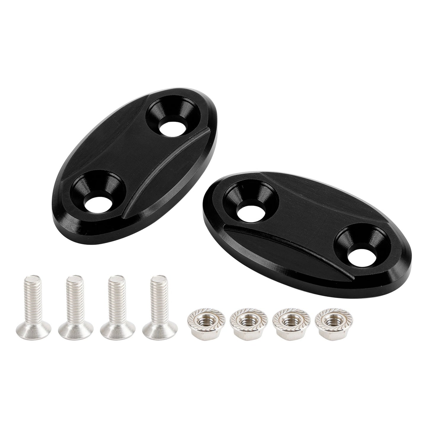 ALU-Spiegell?sch-Blindblockplatten passend für Kawasaki ZX-6R ZX6R 2003–2004