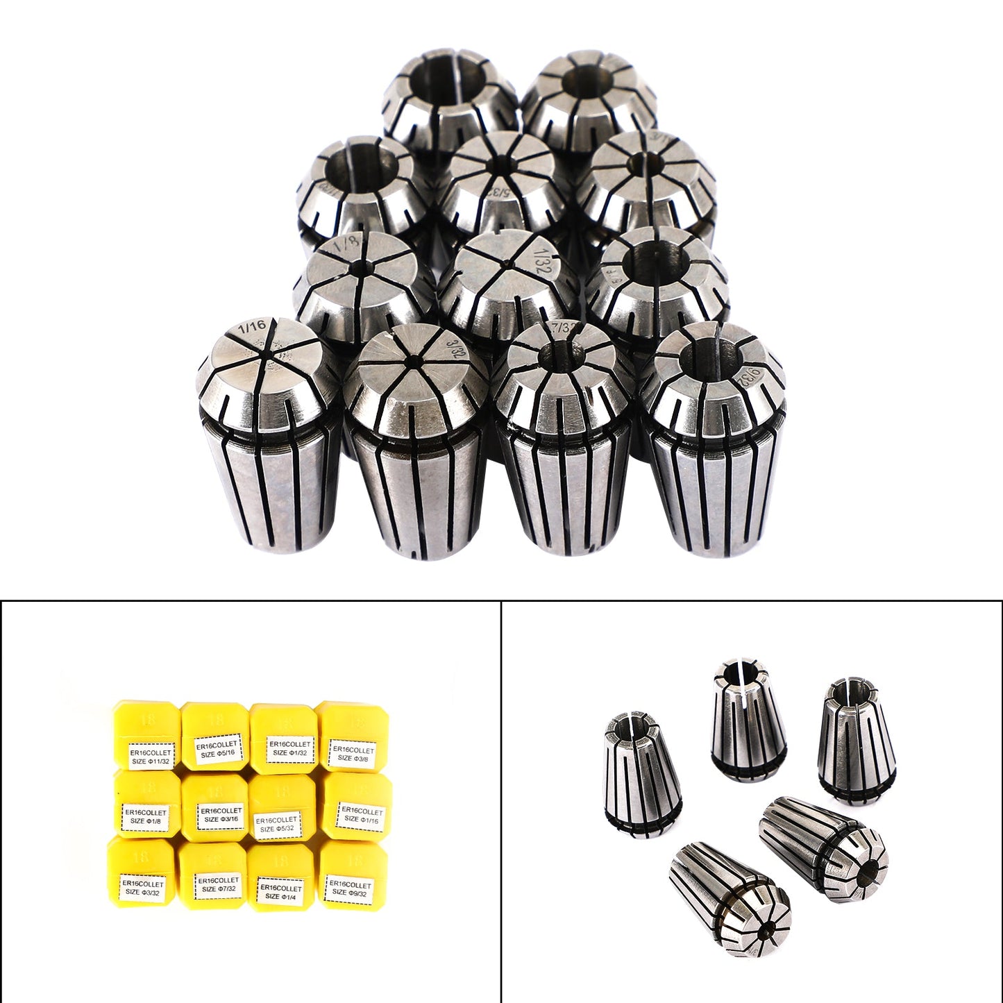 9pcs / 12pcs / 10pcs / ER16 Spring Collet Set für CNC-Fräsdrehmain