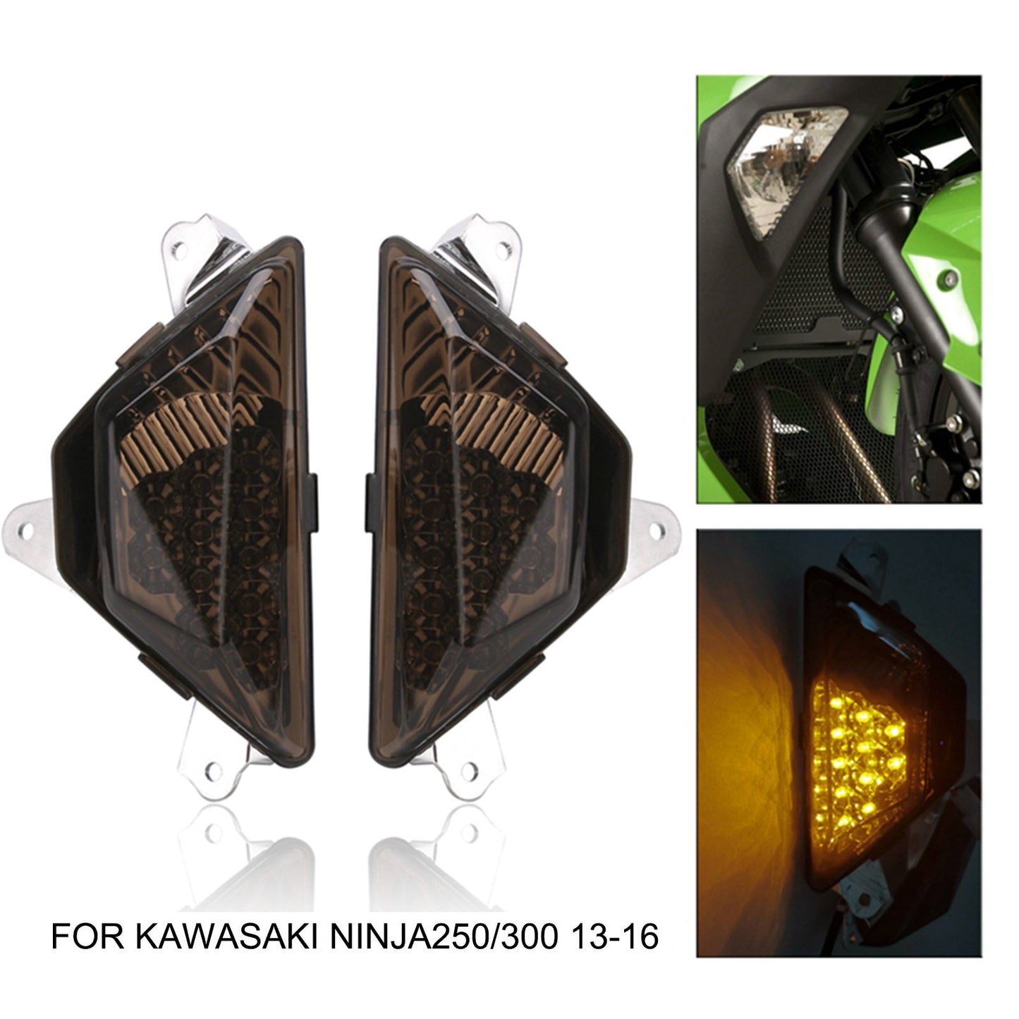 Clignotant LED moto pour Kawasaki Ninja 250 300 2013-2016