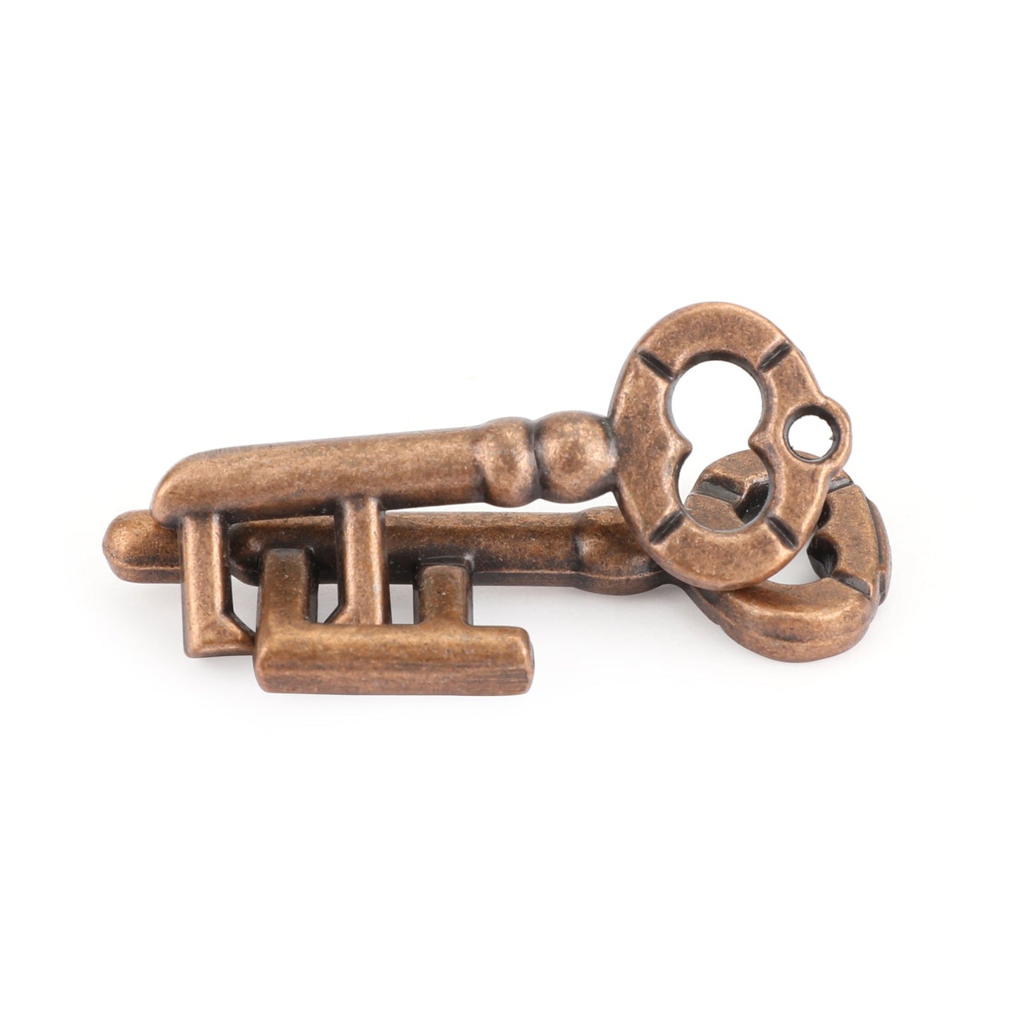 Vintage -Legierung Guss IQ Mind Puzzle Box Brain Teaser Game Key Lock Metal Lock Toys