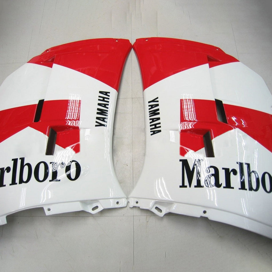 Amotopart Yamaha 1985-1987 RZ500 Rouge avec kit de carénage blanc