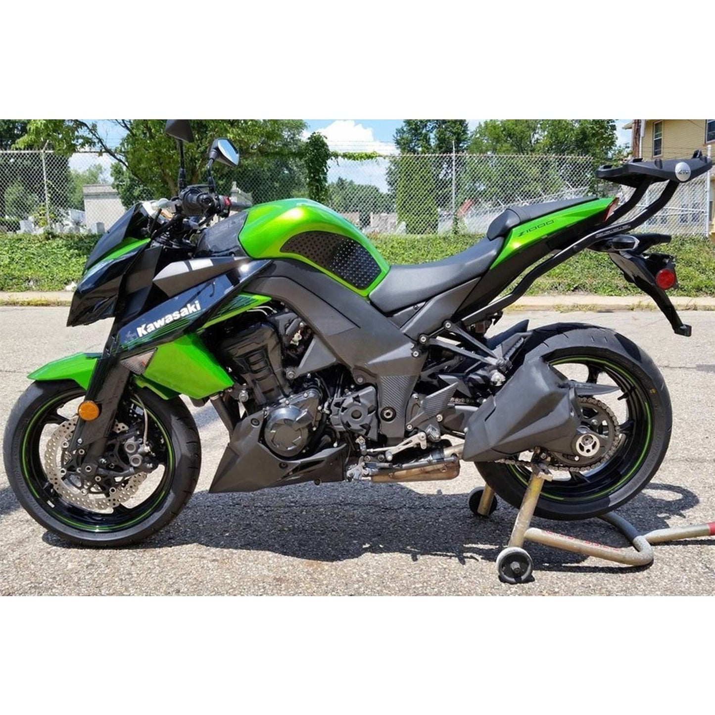 Amotopart Kawasaki Z1000 2010-2013 Gl?nzende Grüne Schwarzverkleidung Kit