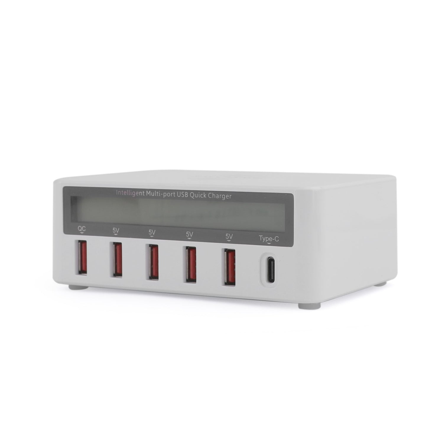 Multiport Quick USB Charger Station With Wireless Ladegerät LCD Display EU